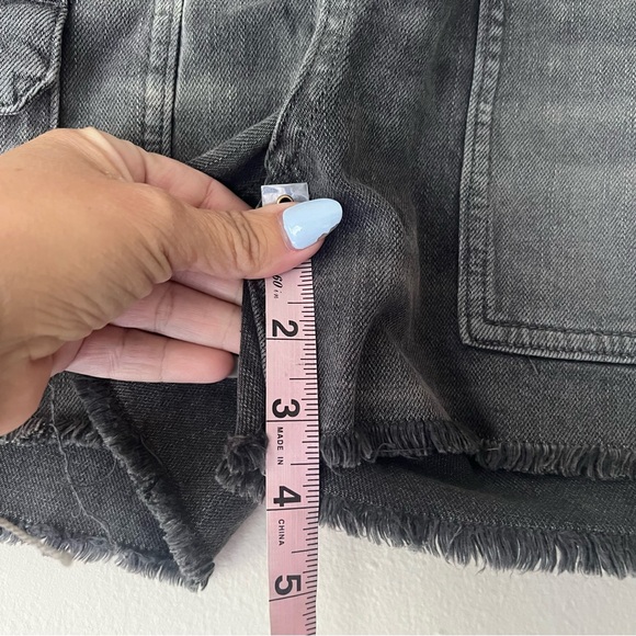 ANTHROPOLOGIE Pilcro denim‎ shorts button fly cutoff Black Womens SIZE 29 - Picture 8 of 9